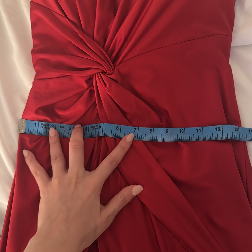 RED STRAPLESS GOWN - Picture 7 of 10